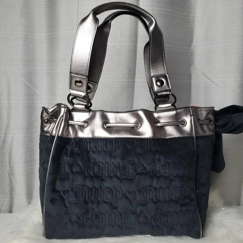 JUICY COUTURE liquorice vintage dreams daydreamer tote